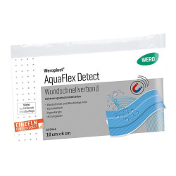 Wundschnellverband Weroplast® AquaFlex Detect, 10 x 6 cm