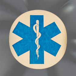 Star-of-Life Aufkleber, reflektierend