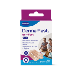 DermaPlast® Comfort Pflaster Family Packung Strips, einzeln verpackt 3 Grössen, assortiert