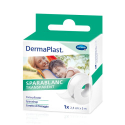 Pansements adhésifs DermaPlast® Sparablanc transparents, boîte à clip