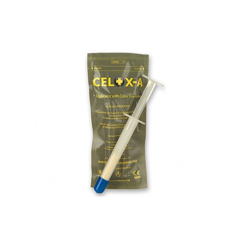 Celox® agent hémostatique, applicateur pour blessure