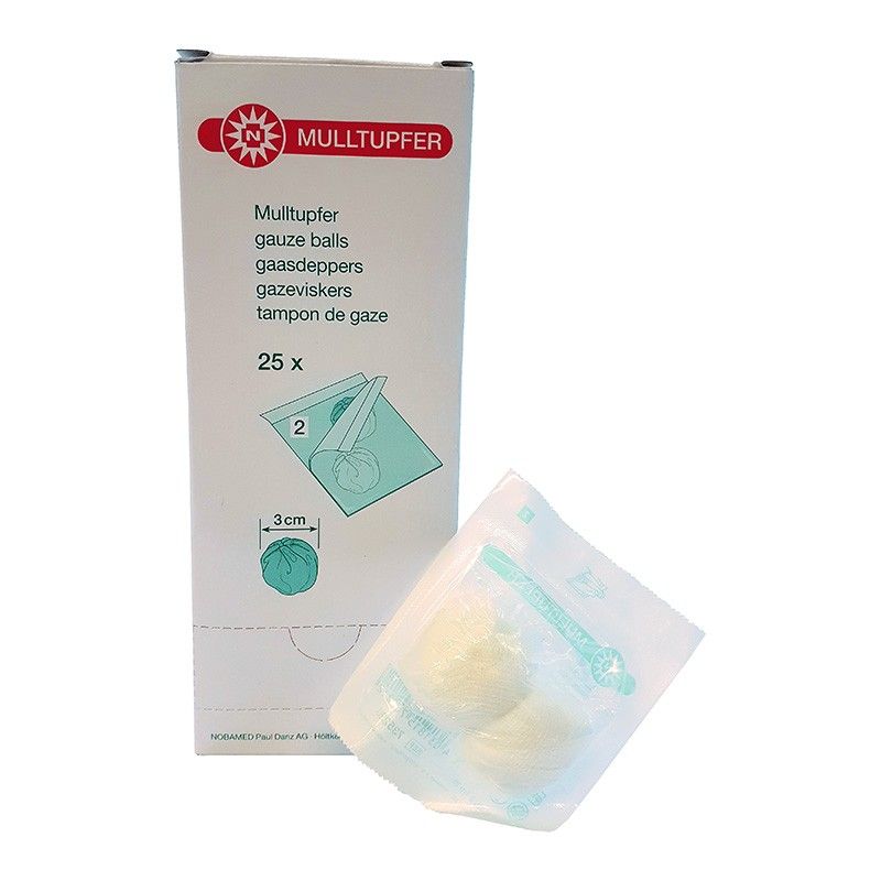 Tampons d'ouate DIN61630 VM, set stérile